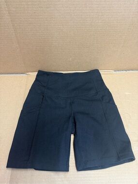 Zella Black High-Waist Bike Shorts with Side Panels